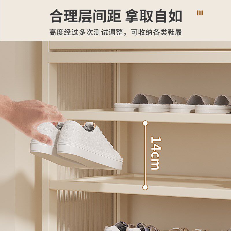 压克力透明门口铁艺鞋架家用多层网红悬浮简易窄架子防尘收纳鞋柜