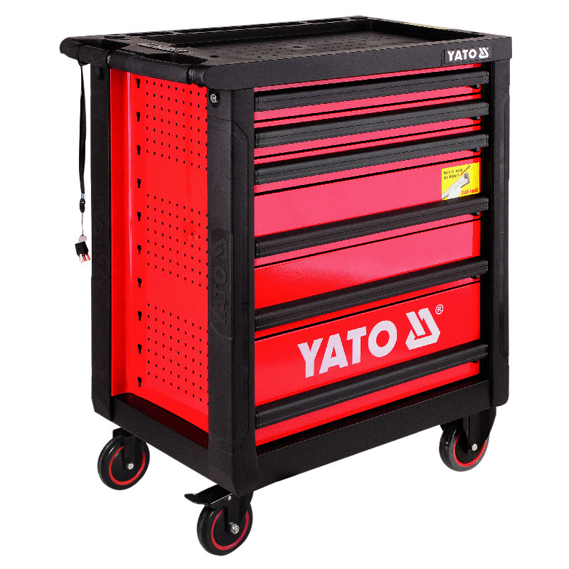 YATO抽屉式工具车多功能汽车维修美容设备推车间汽修移动工具箱柜