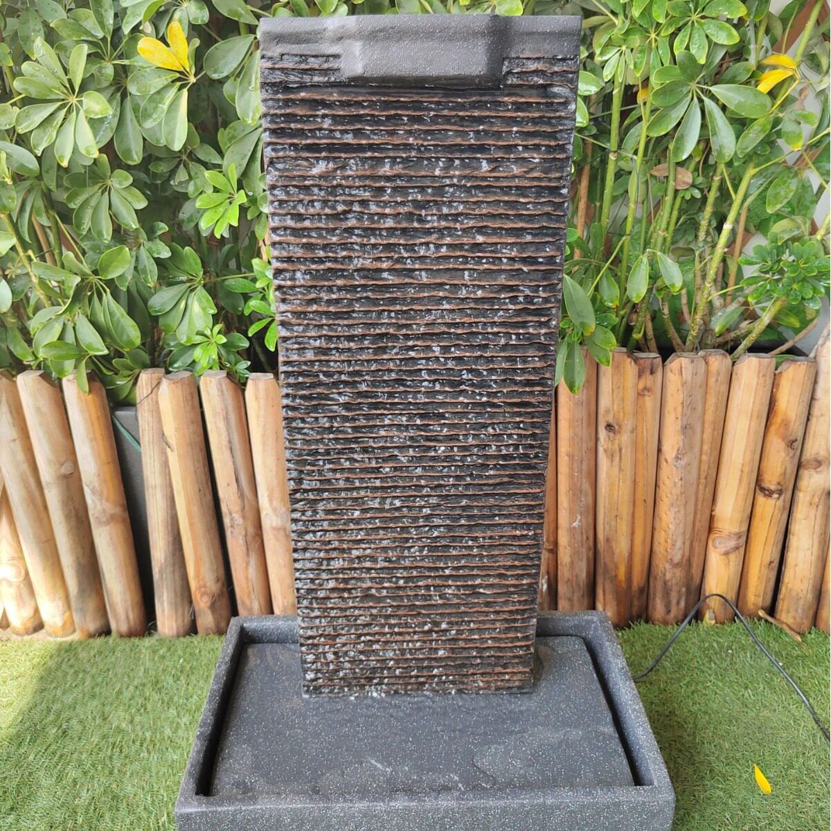 仿板岩石头流水喷泉摆件客厅办公室别墅风装饰品-3