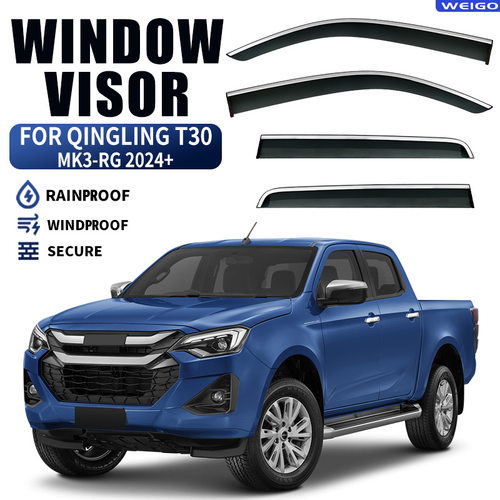 适用庆铃五十铃T30皮卡晴雨挡雨导流板Qingling T30 Window visor