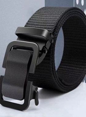2026韩系自动扣尼龙帆布皮带男女百搭软面耐磨多功能简约腰带YG
