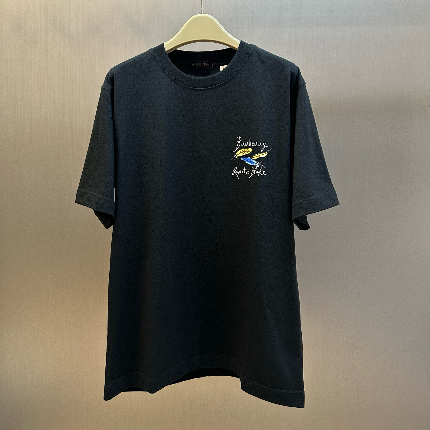 非市场货～广州高端欧货2026春夏新款羽毛印花棉质短袖T恤男女款