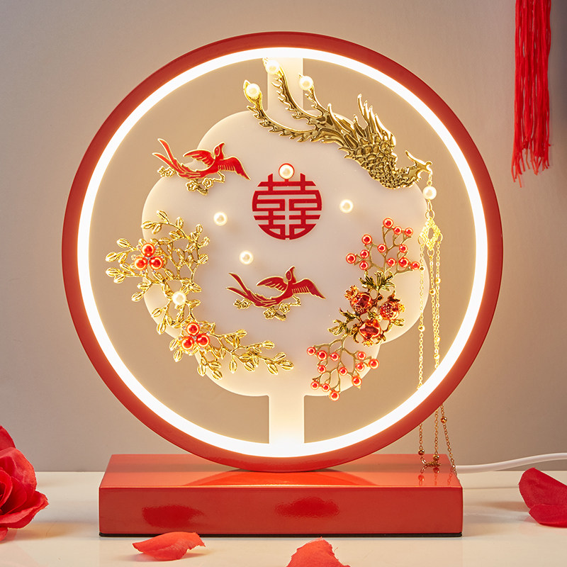 长明灯结婚台灯新娘陪嫁喜灯婚庆送礼新人闺蜜礼物卧室婚房床头灯