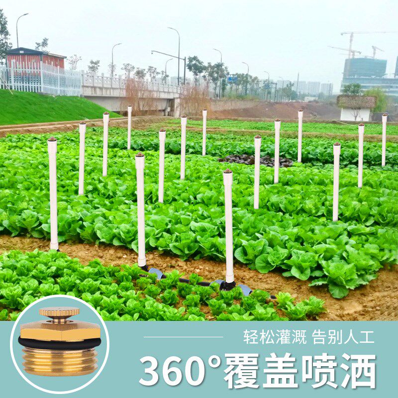 大面积灌溉喷洒浇菜浇水旋转喷头菜园立杆洒水农用喷水器自动灌溉
