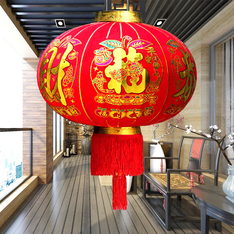 新年灯笼插电2024龙年新款春节客厅灯笼一对农村大门口阳台过年装