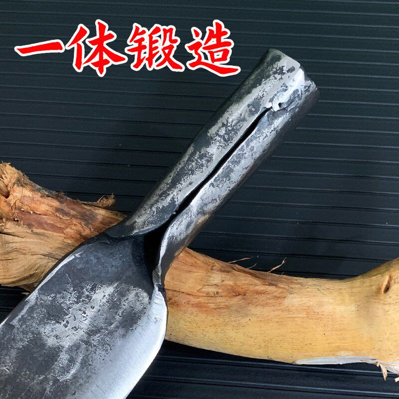纯手工锻打砍竹刀加厚砍树刀弹簧钢劈柴刀农用直刀砍柴刀破竹篾刀