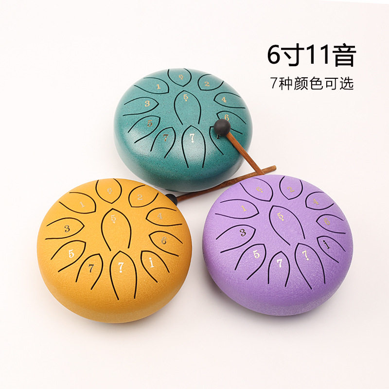 工厂直营空灵鼓忘忧鼓空明鼓莲花鼓色空鼓学生鼓乐器6寸11音c调图片