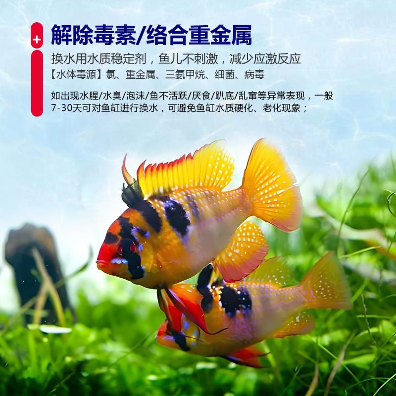 鱼缸水质稳定剂鱼乐宝除氯剂免困水鱼缸换水去氯气水质安定净水剂