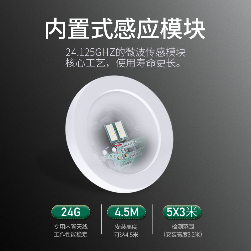 保利德吸顶式微波探头自动门感应器探头通用自动门玻璃门微波感