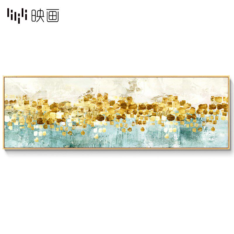 主卧室挂画床头画北欧大幅装饰画抽象客厅沙发壁画大尺寸油画横版
