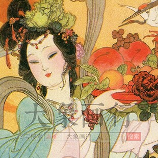 华三川献寿图传统工笔仕女画临摹范本工笔龙画艺术微喷绢布画心