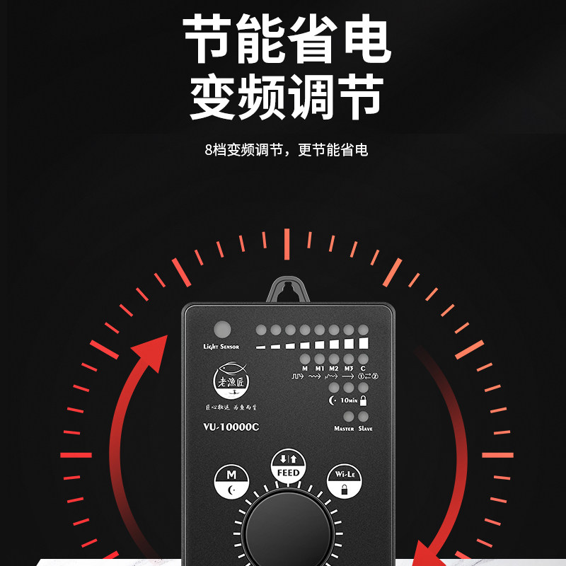 老鱼匠造浪泵吹粪底吹迷你磁吸鱼粪造流泵变频增氧小巧海缸打浪器