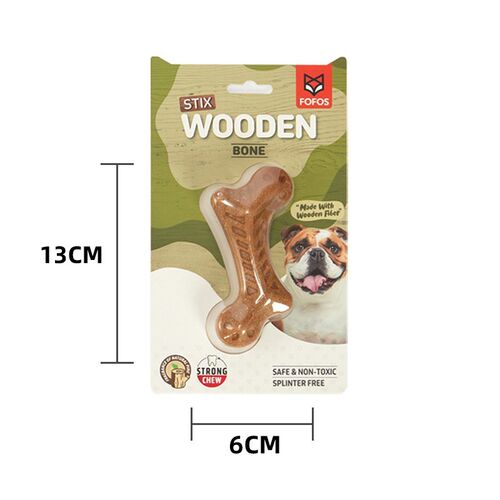 FOFOS两只福狸木塑狗狗玩具磨牙棒磨牙耐咬幼犬洁齿鹿角狗玩具