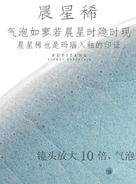 仿古汝窑陶瓷花瓶宽口蓝色中式简约高级感客厅插花电视柜装饰摆件