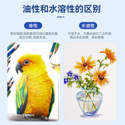 Arrtx阿泰诗72/126色油性彩铅彩色铅笔美术生画画专用彩铅笔手绘