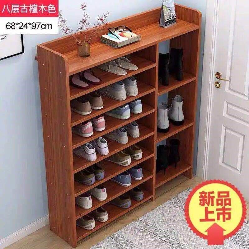 鞋架多层防尘简易储物架收纳鞋柜创意鞋架玄关门经济收纳仿实木架