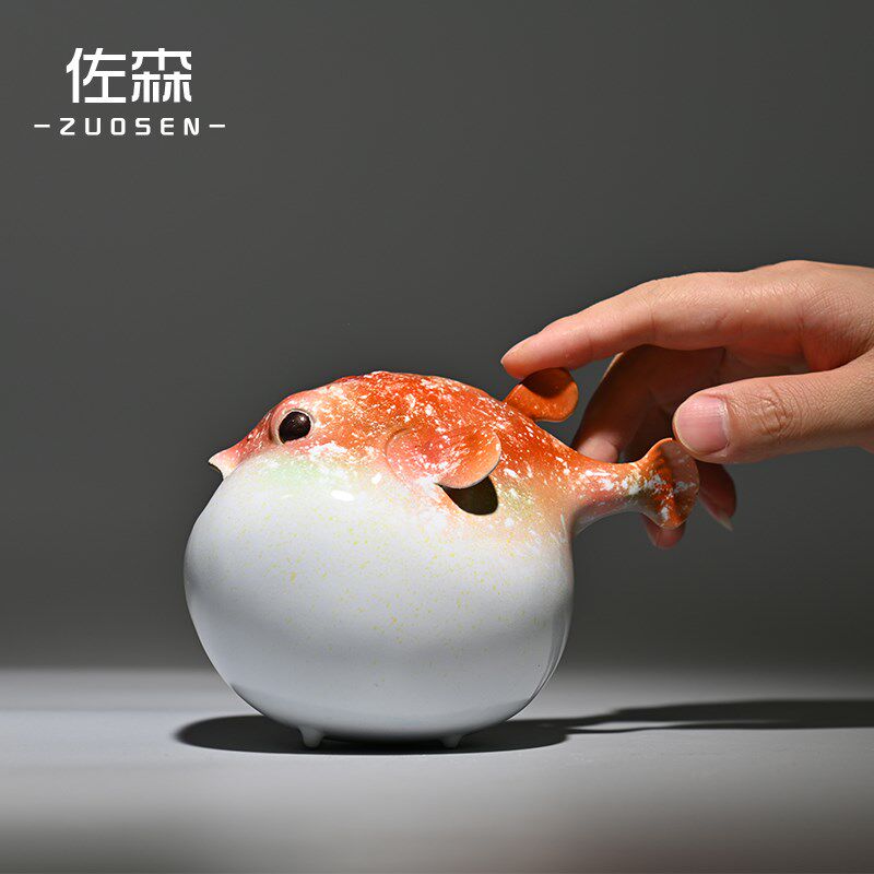 佐森幸福小河豚铜摆件家居客厅创意装饰品橱窗柜展示柜桌面摆设