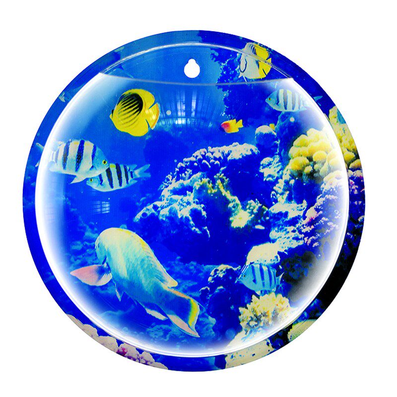 特色小型迷你水族箱亚克力挂壁饰鱼缸办公室客厅壁挂水培草缸花瓶