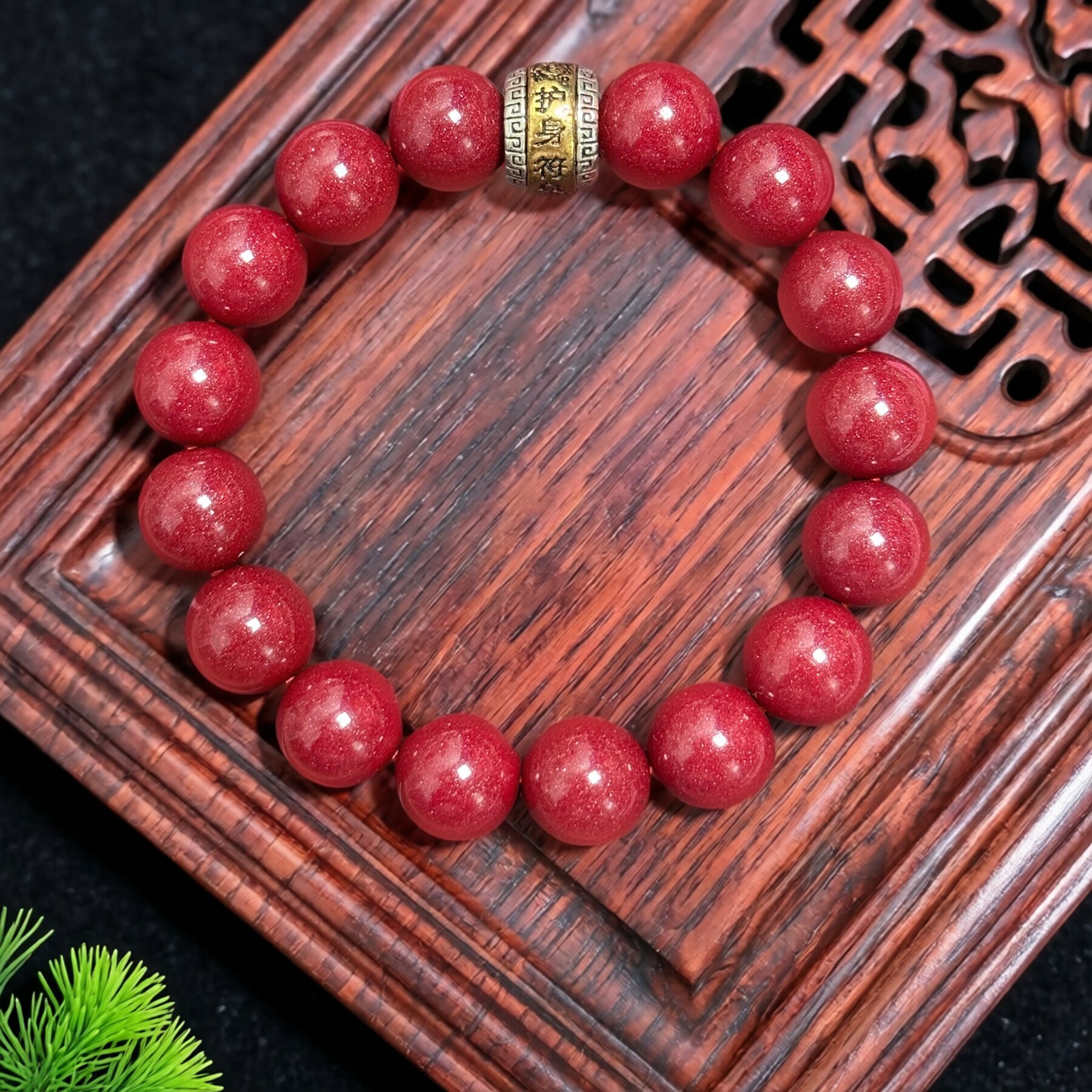 朱砂手串护身符貔貅紫金砂帝王砂女款招财转运珠手链官方旗舰店