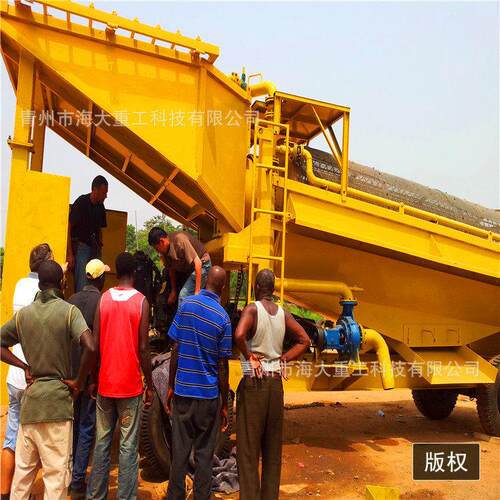 红土矿沙金开采设备  加纳淘金车 选金设备 HD-100型河沙淘金设备