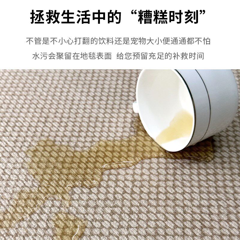 法式床边毯秋冬新款高级感卧室地毯可擦免洗好打理防水加厚地垫