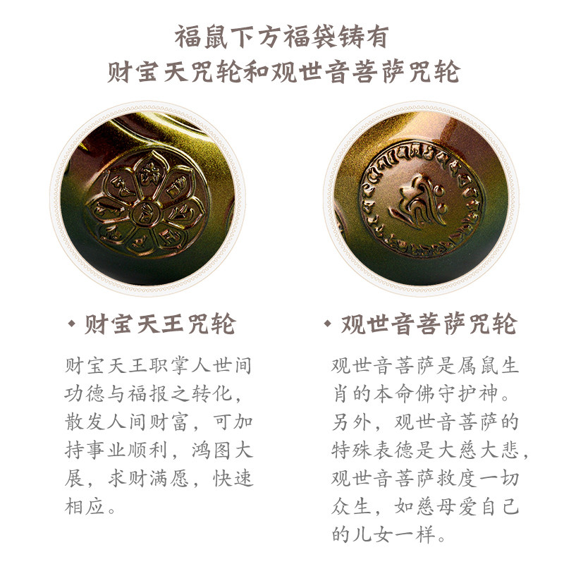 铜鼠摆件十二12生肖老鼠摆件可爱创意客厅家居装饰品生日礼品