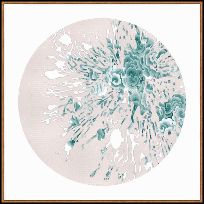 新中式佛系客厅装饰画玄关过道走廊挂画卧室床头壁画淡雅抽象墙画