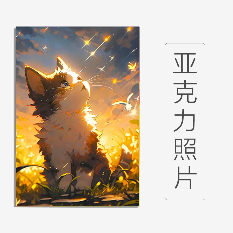 打印灯光画照片定制镜子灯光画定制照片生日礼物亚克力照片激光