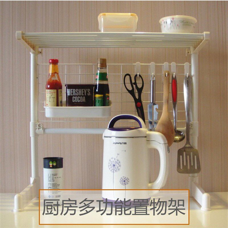 厨房收纳架沥水置物架免打孔挂钩台面厨具碗盘调料多功能储物架