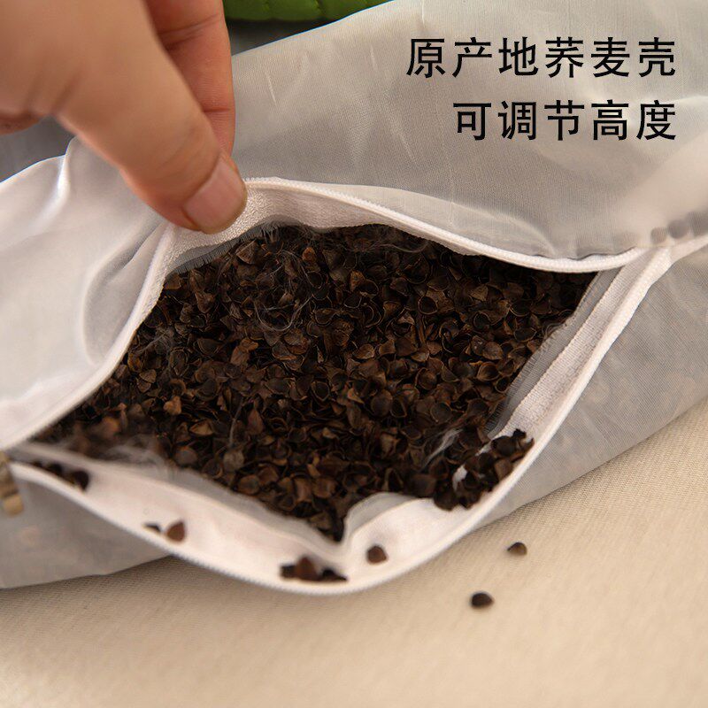 全荞麦皮壳枕头助睡眠护颈椎成人男秋冬决明子枕芯荞麦枕硬枕午睡