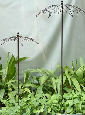 美式日式风铁艺雨伞花插爬藤架花园装饰摆件田园乡村庭院阳台摆设