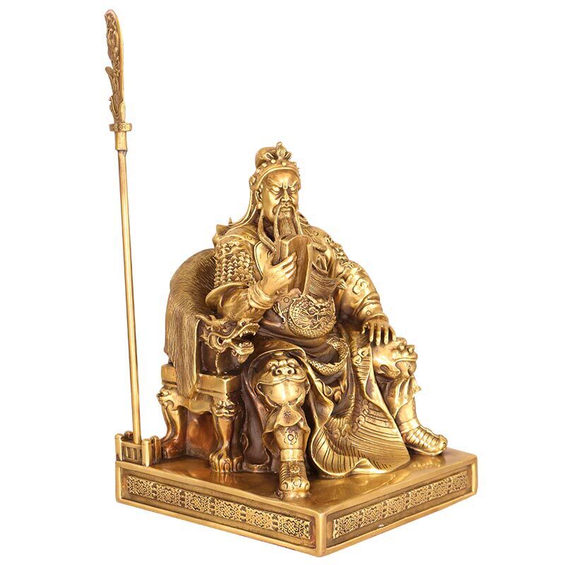 大仕缘 铜工艺品武财神读书春秋文武关公摆件招财开业礼品