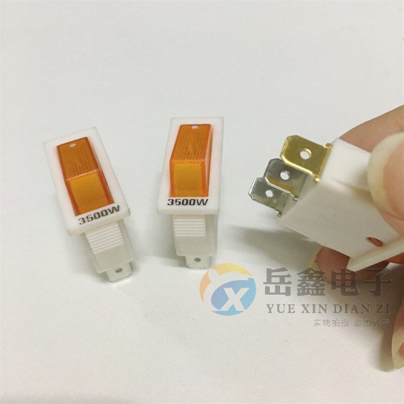 电锅开关配件按钮3500w多功能电热饭锅多星锅船型开关带灯100只