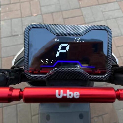 五羊电动车U-be改装碳钎维仪表框防水罩 ube仪表壳保护盖配件