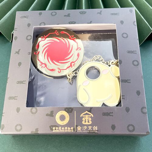 成都金沙博物馆文创金属冰箱贴太阳神鸟呜噜噜商务特色伴手礼盒装