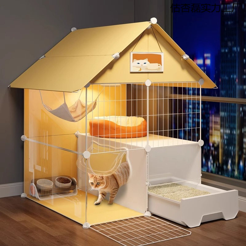 猫咪屋舍猫笼子家用室内猫窝厕所一体阳台养猫专用房子小户型别墅图片