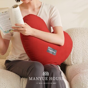 饰枕靠枕 红色可爱心型抱枕靠垫天鹅绒沙发床头装 M.life 浓蜜爱心