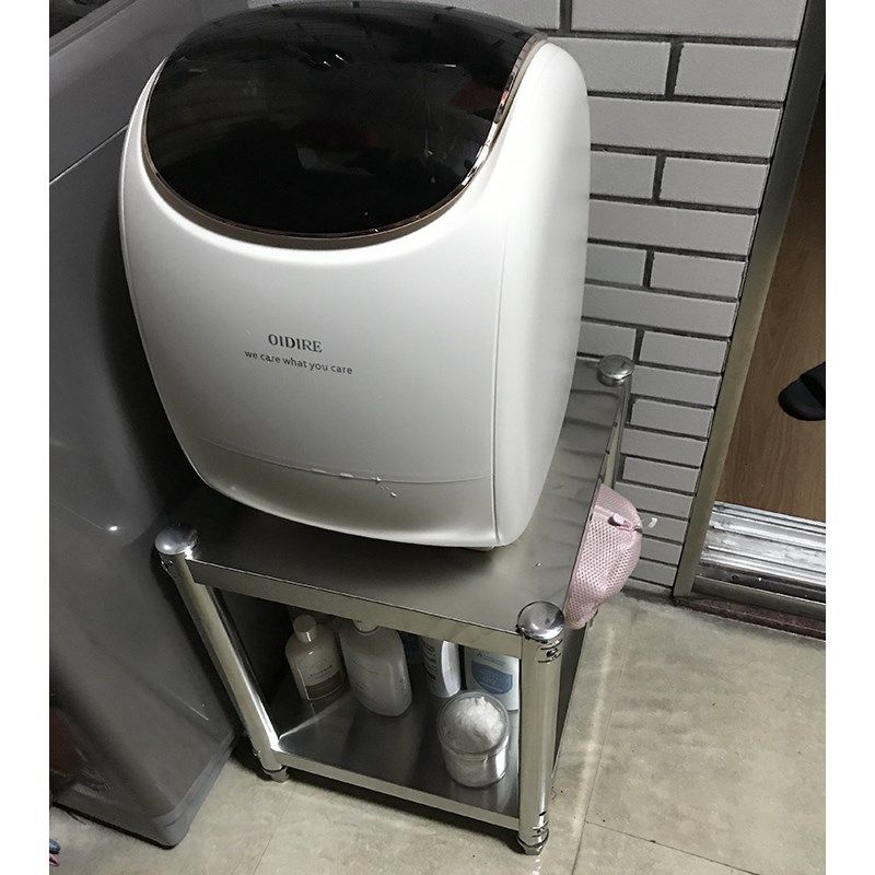 不锈钢迷你洗衣机托架增高架双2层落地家用微型小型洗脱机置物架