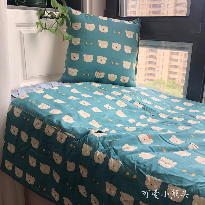 抱枕被两用靠垫汽车办公加大加厚午睡休息被全棉小被子纯棉靠枕被