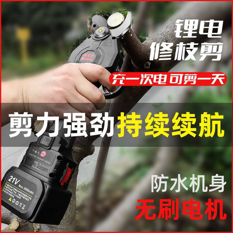 果树专用剪子剪树枝专用剪子修剪树剪子锂电剪电动修枝剪园艺剪子图片