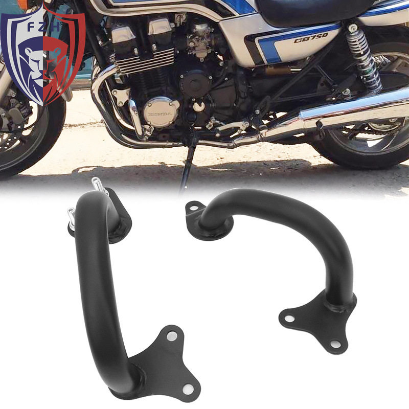 摩托车配件 适用本T CB750改装发动机保险杠 黑色 护杠一对