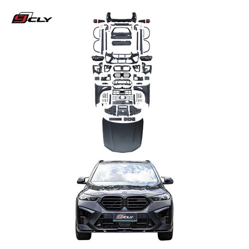 适用14-18款宝马F15改装F95LCI X5M前杠机盖叶子板大灯后杠雾灯