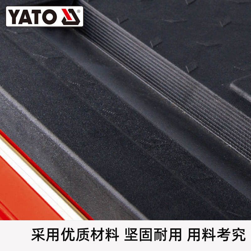 YATO拉杆式移动五金工具箱铁皮三四层组合大容量维修收纳箱子