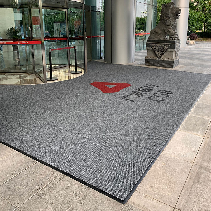 定制进门地垫商用门口入户地毯除尘家用卡其灰色门垫红色脚垫地毡