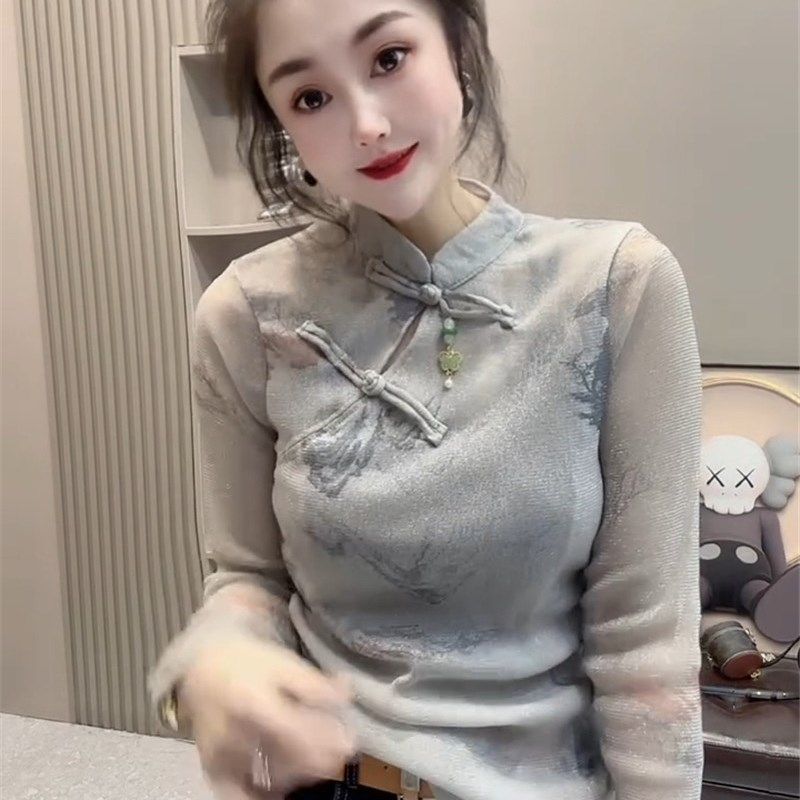 复古蕾丝衫2024年春夏季新款洋气新中式防晒设计感流苏女网纱女衫