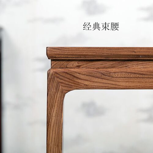 新中式实木榆木古琴桌凳擦生漆大漆扬州古琴环保无异味不是木蜡油