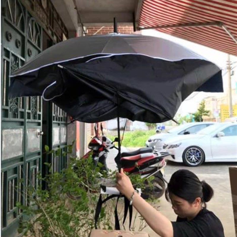 采茶遮阳专用防晒伞摘茶叶可以在身上的背式太阳正羽黑胶雨伞神器
