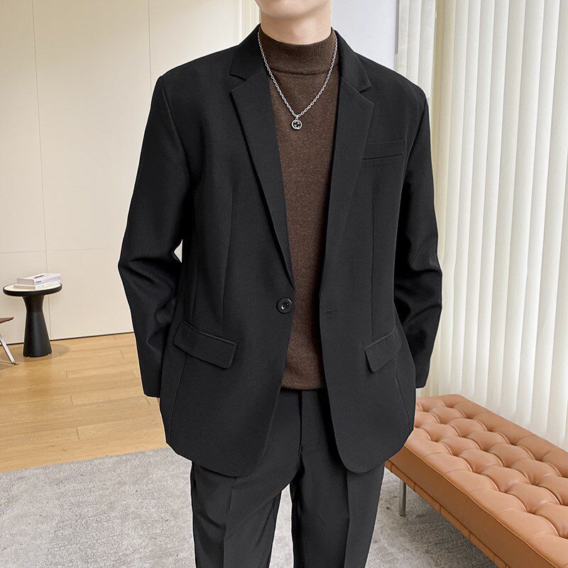 西装四件套男结婚订婚黑色西服外套马甲衬衫西裤商务正装宴会礼服