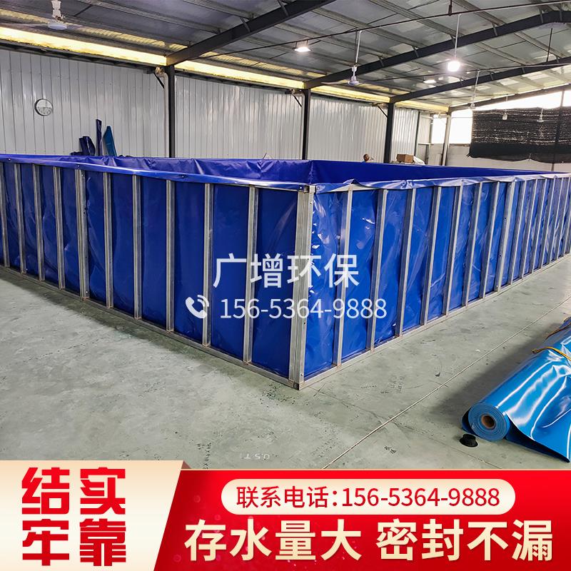 加厚帆布鱼池 养殖水箱锦鲤鱼池带支架折叠防水大型塑料帆布水池