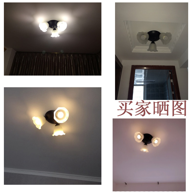 美式田园简约吸顶灯玄光灯书房led灯入户门厅三头衣帽间餐厅复古